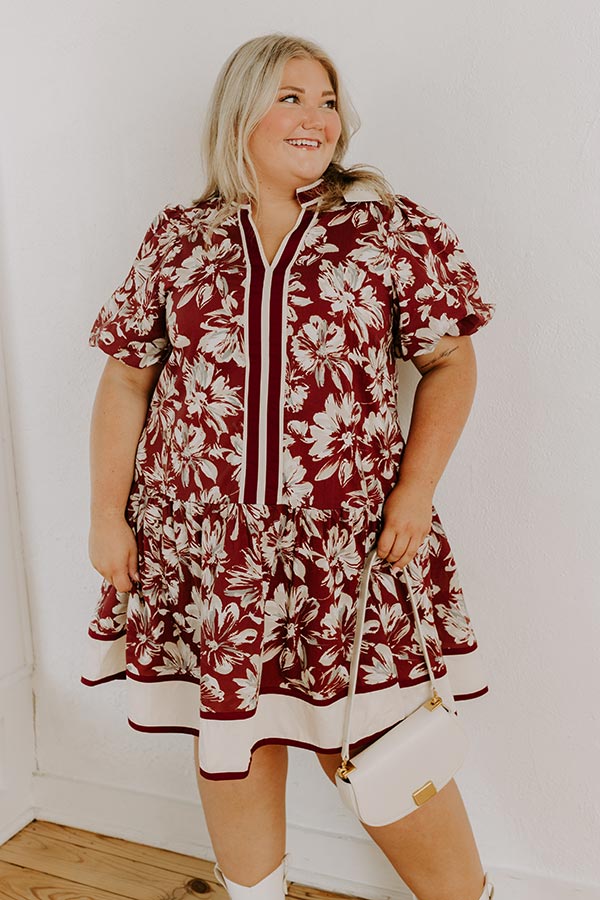Vineyard Dream Floral Mini Dress Curves Image 4