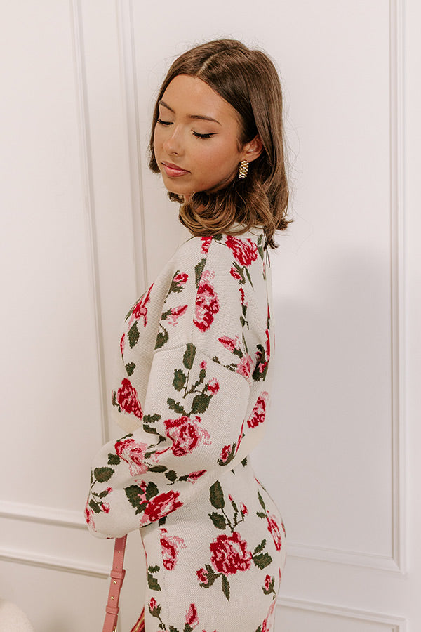 Rose Garden Stroll Knit Sweater Top Image 4
