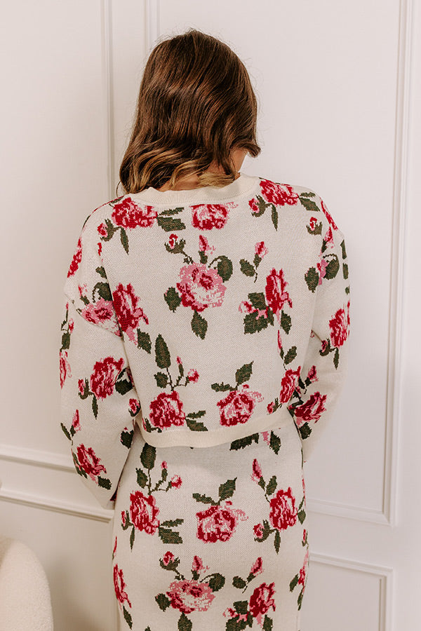 Rose Garden Stroll Knit Sweater Top Image 5