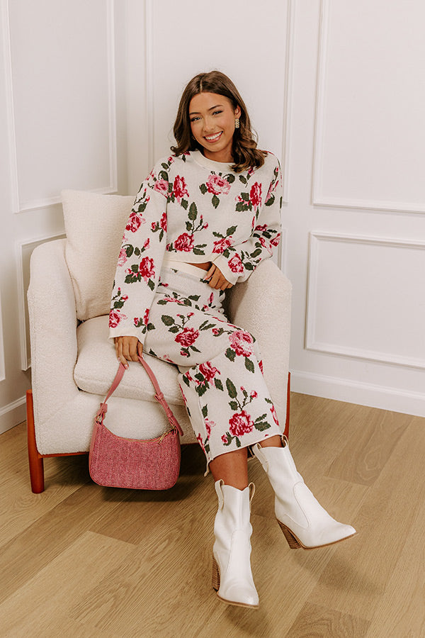 Rose Garden Stroll Knit Sweater Top Image 1