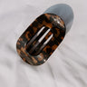 Flat Medium Round Hair Claw Clip in Brown Tortoiseshell Image 1