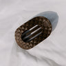 Quilted Medium Round Hair Claw Clip in Dark Taupe Image 1
