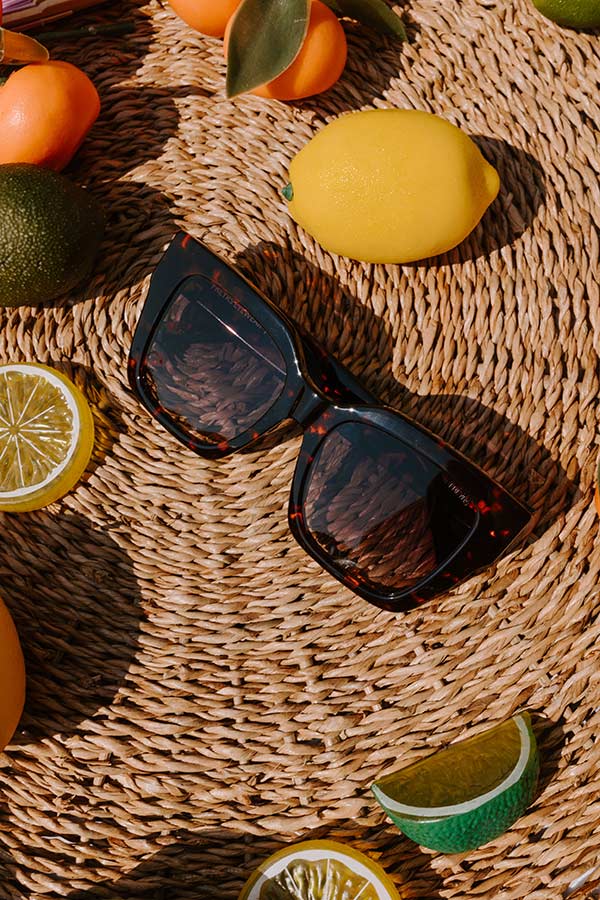 Freyrs Bon Chic Oversized Square Sunglasses in Tortoiseshell Image 1