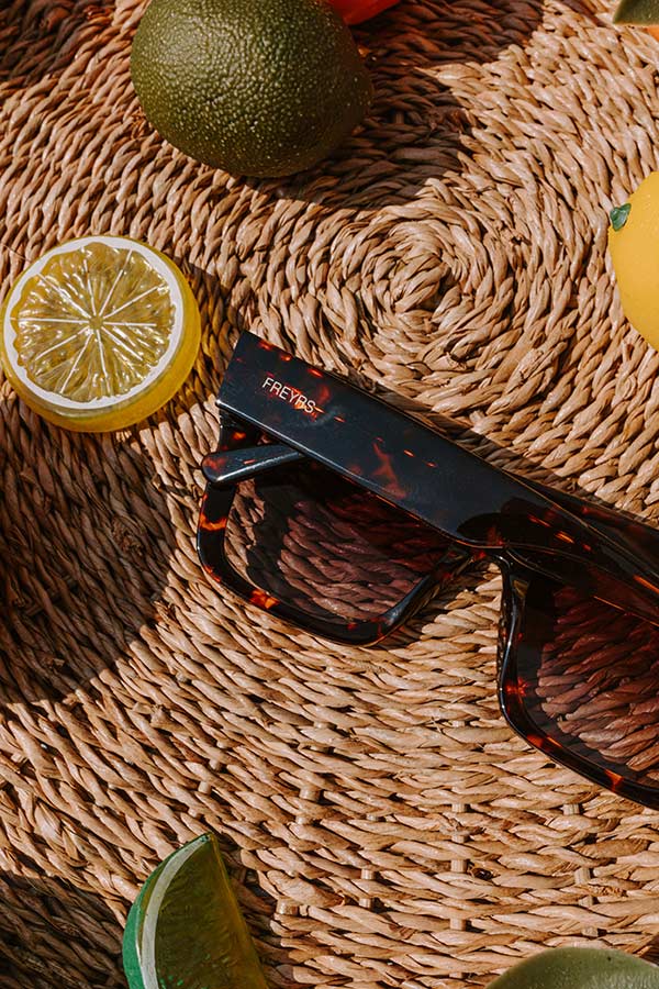 Freyrs Bon Chic Oversized Square Sunglasses in Tortoiseshell Image 3