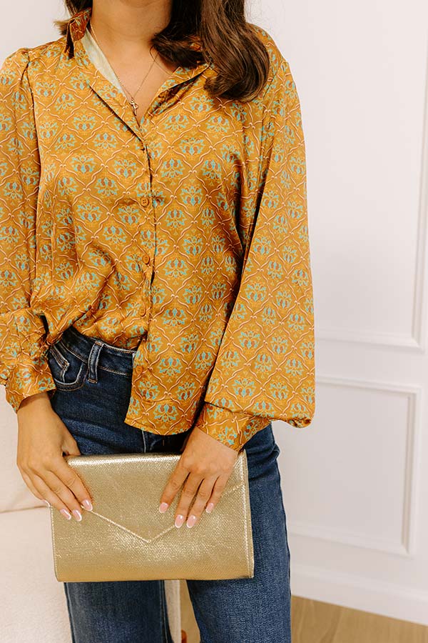 Midtown Chic Satin Button Up Top Image 4