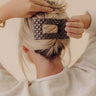 Quilted Large Rectangle Hair Claw Clip in Dark Taupe Image - 1