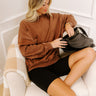 Campfire Cozy Sweatshirt in Chocolate Image - 1