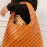 Allie Faux Leather Hobo Tote in Tan Image 1