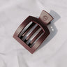 Flat Small Square Hair Claw Clip in Plum Image 1