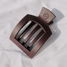 Flat Medium Square Hair Claw Clip in Plum Image 1