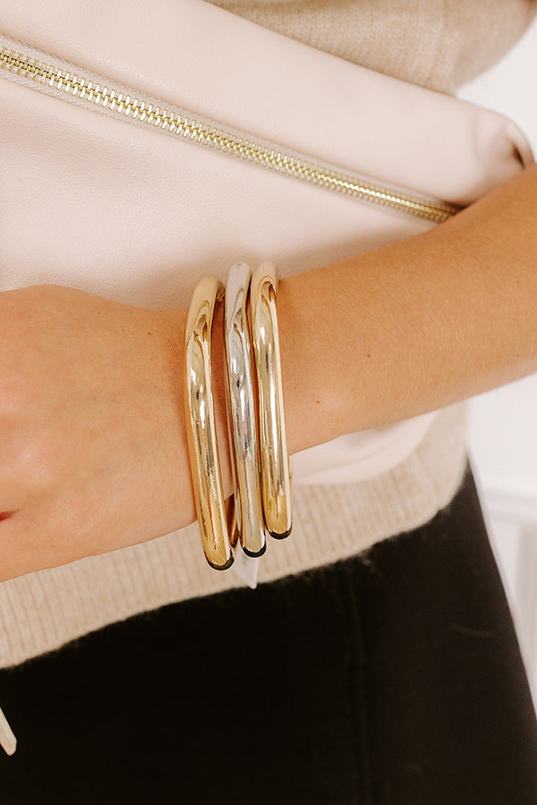 Charming Glance Bangle Bracelet Set Image - 3