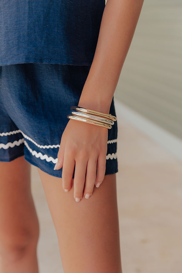 Charming Glance Bangle Bracelet Set Image - 1