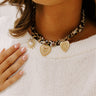 Leopard Love Charm Necklace in Brown Image 1