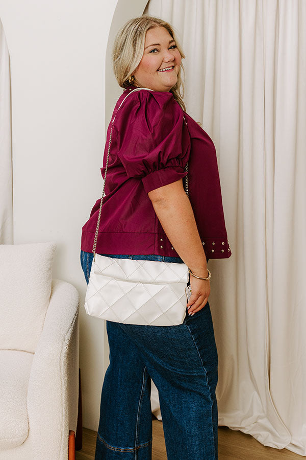 Sweet Statement Shift Top in Windsor Wine Curves Image 4