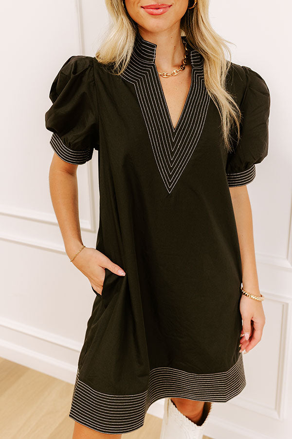 Patio Views Mini Dress in Black Image 2