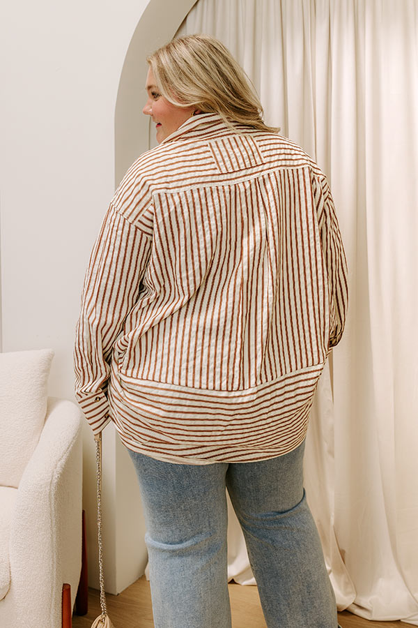 Charleston Charm Stripe Button Up Top Curves Image 5