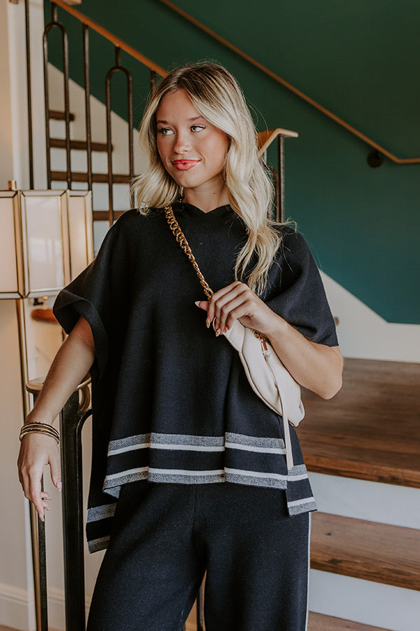 Connecting Flight Sweater Top in Black Image 1