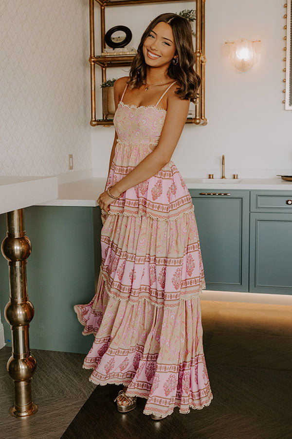 Feeling Boho Tiered Maxi Dress in Primrose Yellow Image 1