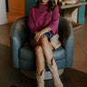 Simply Chic Sweater Top in Wine Image 1