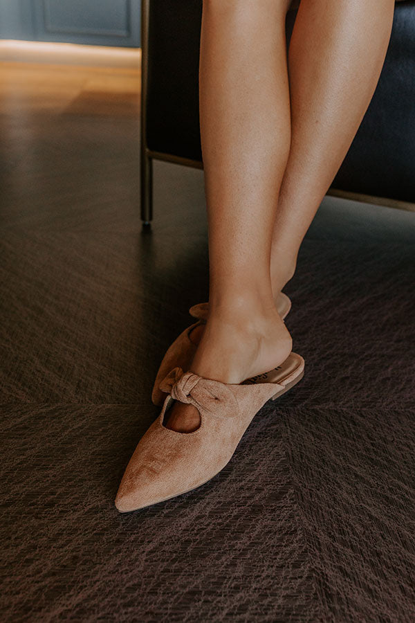 The Nellie Faux Suede Flats in Camel Image 2