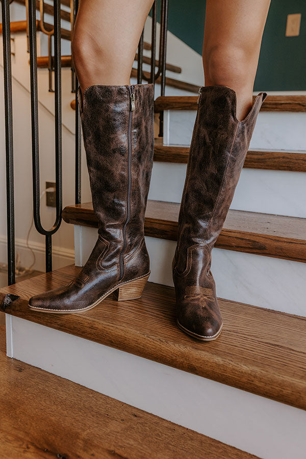 Hats Off Knee High Boot in Chestnut Image 2