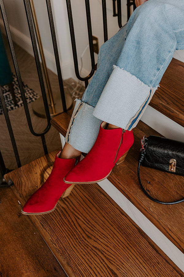 High Standards Faux Suede Bootie Image 3