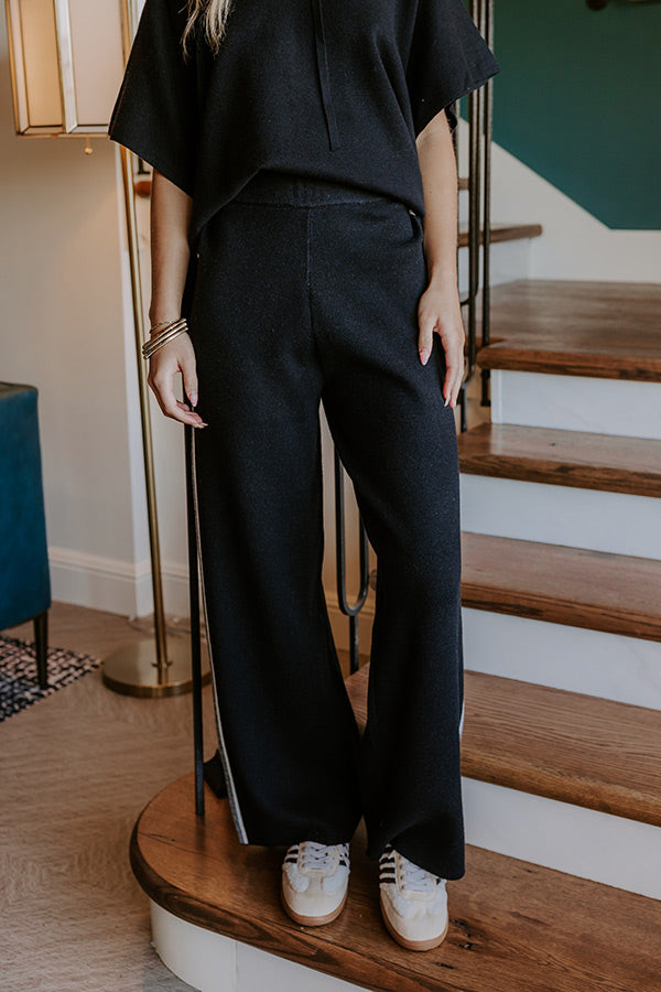 Connecting Flight High Waist Wide Leg Pants in Black Image 3