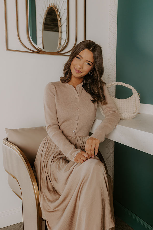 Cafe Charm Knit Midi Dress Image 3
