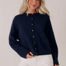 Cozy Mornings Knit Cardigan in Navy Image - 1