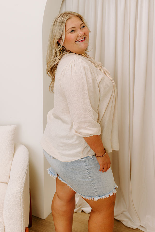 Paris Mornings Pleated Top in French Vanilla Curves  Image 4