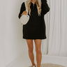 Urban Chic Scuba Quarter Zip Mini Dress in Black Image 1
