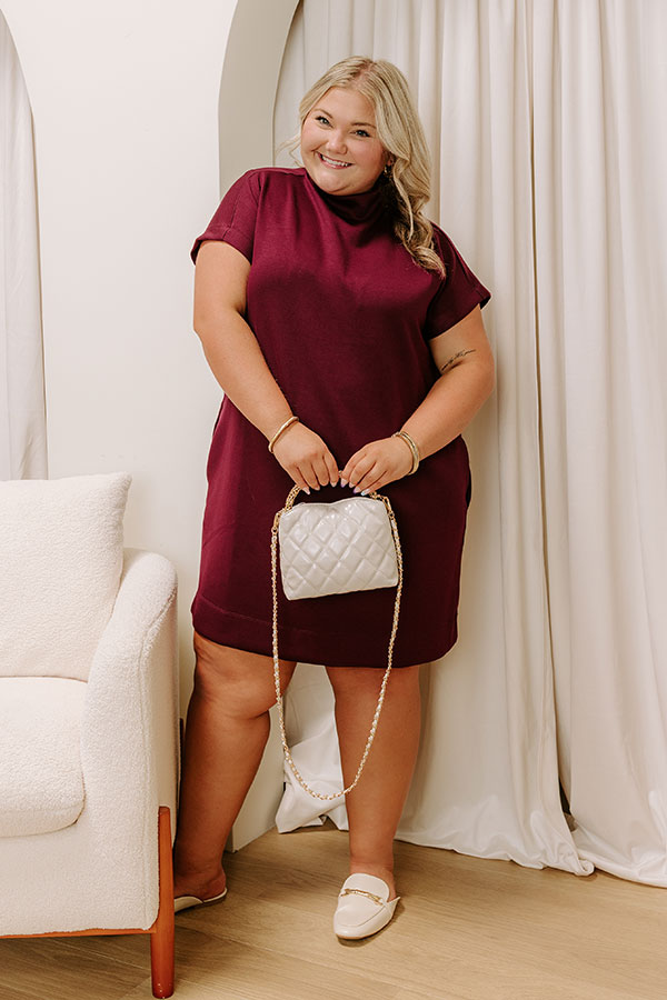City Sleek Mini Dress in Windsor Wine Curves Image 5