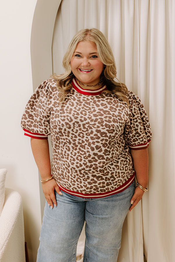 Spotted And Chic Knit Top Curves Image 2