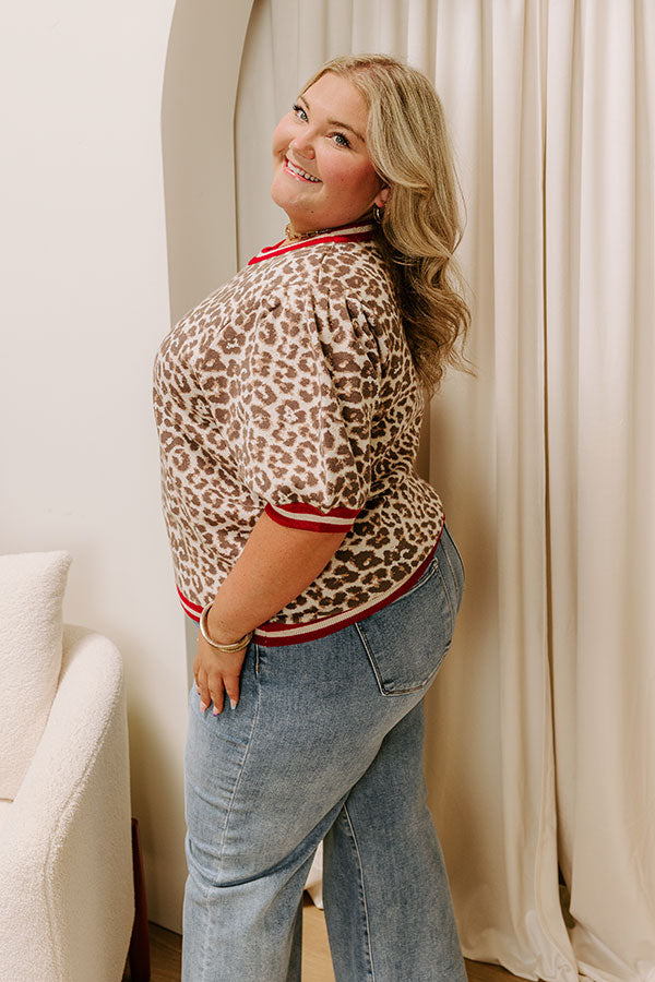 Spotted And Chic Knit Top Curves Image 5