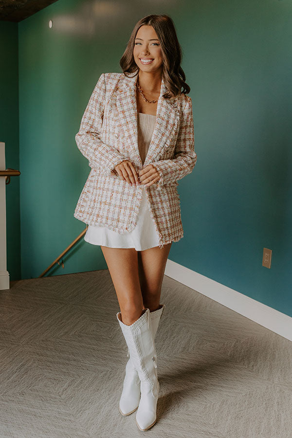 Graceful Smile Tweed Blazer  Image 2