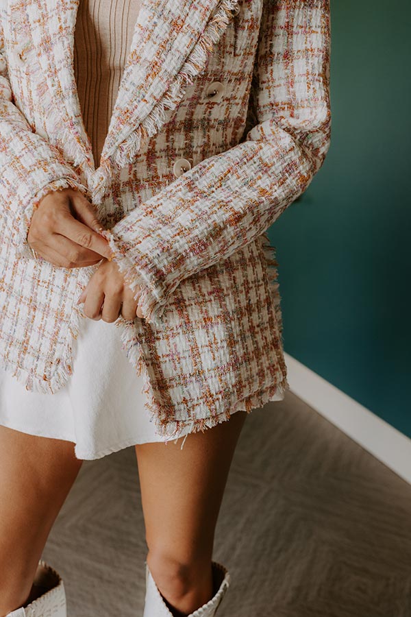 Graceful Smile Tweed Blazer  Image 3