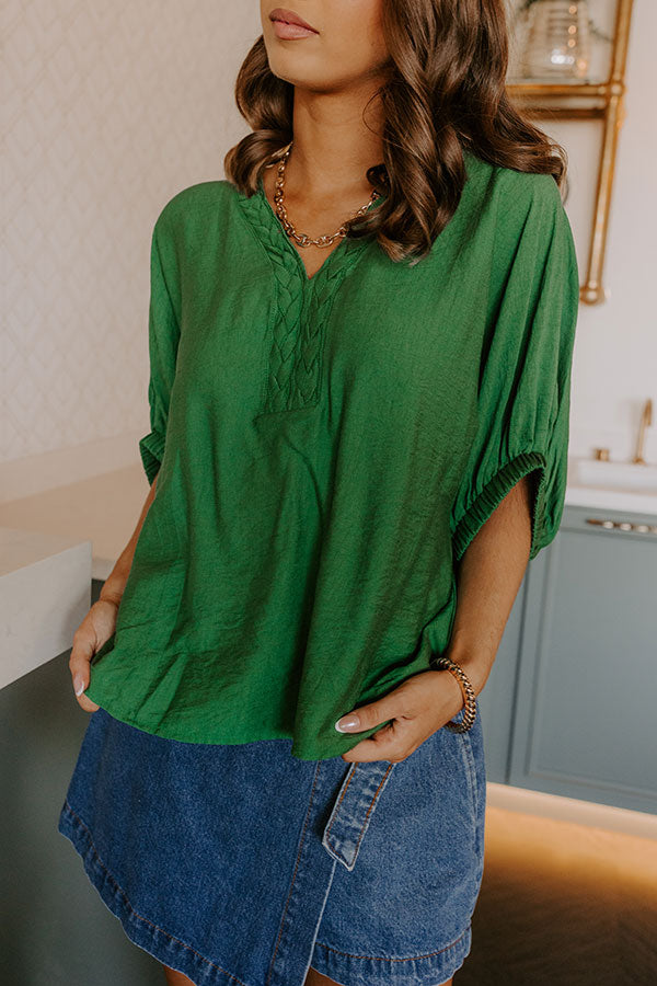 Cambridge Mimosas Shift Top in Green Image 5