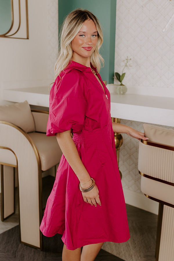 Napa Girls Trip Mini Dress in Berry Image - 3