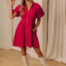 Napa Girls Trip Mini Dress in Berry Image - 1