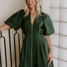 Napa Girls Trip Mini Dress in Hunter Green Image 1