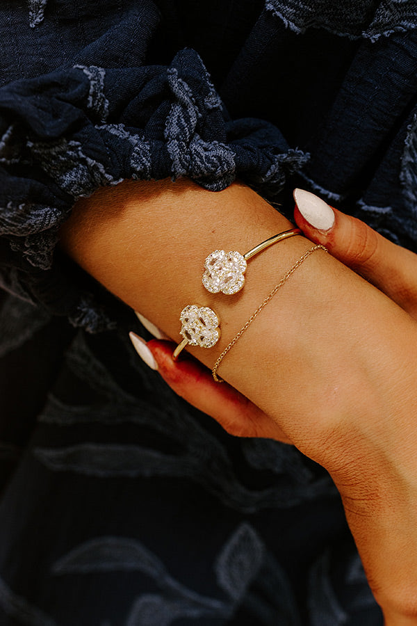 Chic And Sparkling Cubic Zirconia Cuff Bracelet Image 1