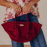Soho Stroll Faux Suede Tote in Wine Image - 1
