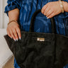 Soho Stroll Faux Suede Tote in Black Image 1