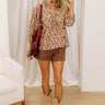 Falling Leaves Floral Corduroy Top Image 1