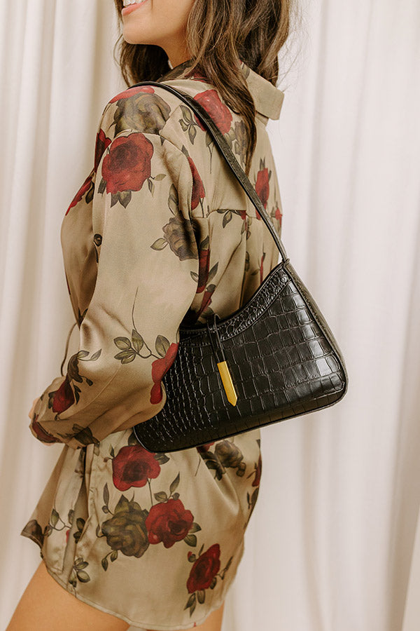 The Judith Faux Leather Purse in Black Image 1