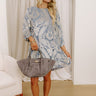Luxe Living Velvet Burnout Mini Dress in Slate Image 1