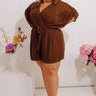 Martinis Please Chiffon Romper in Chocolate Curves Image - 1