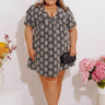 Chic And Charming Floral Embroidered Mini Dress Curves Image - 1