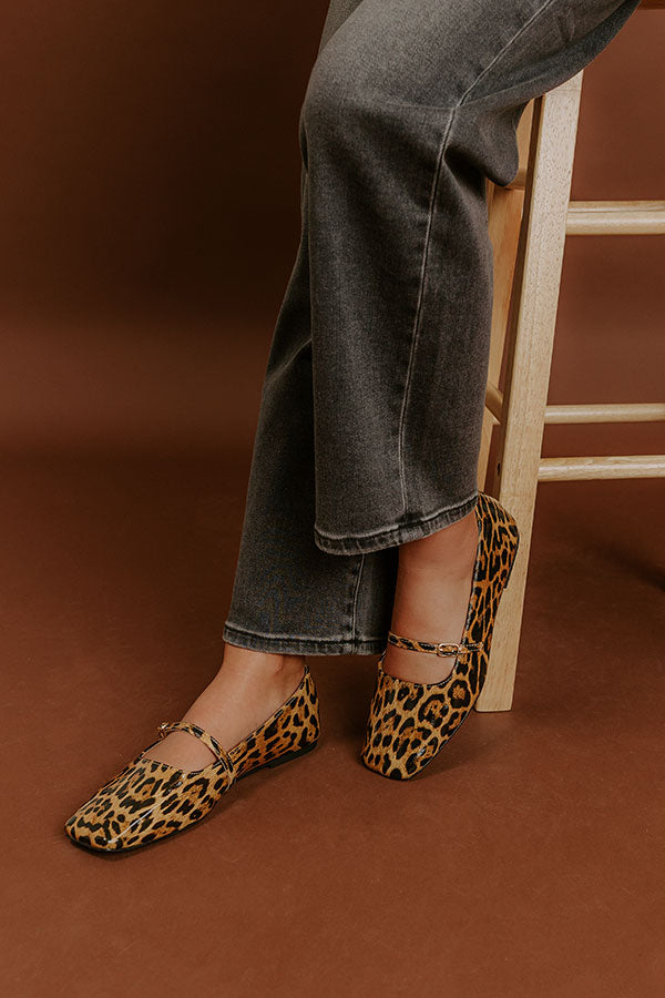 Adele Patent Leopard Flats Image 1