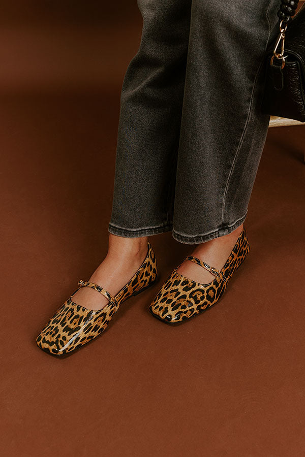 Adele Patent Leopard Flats Image 2